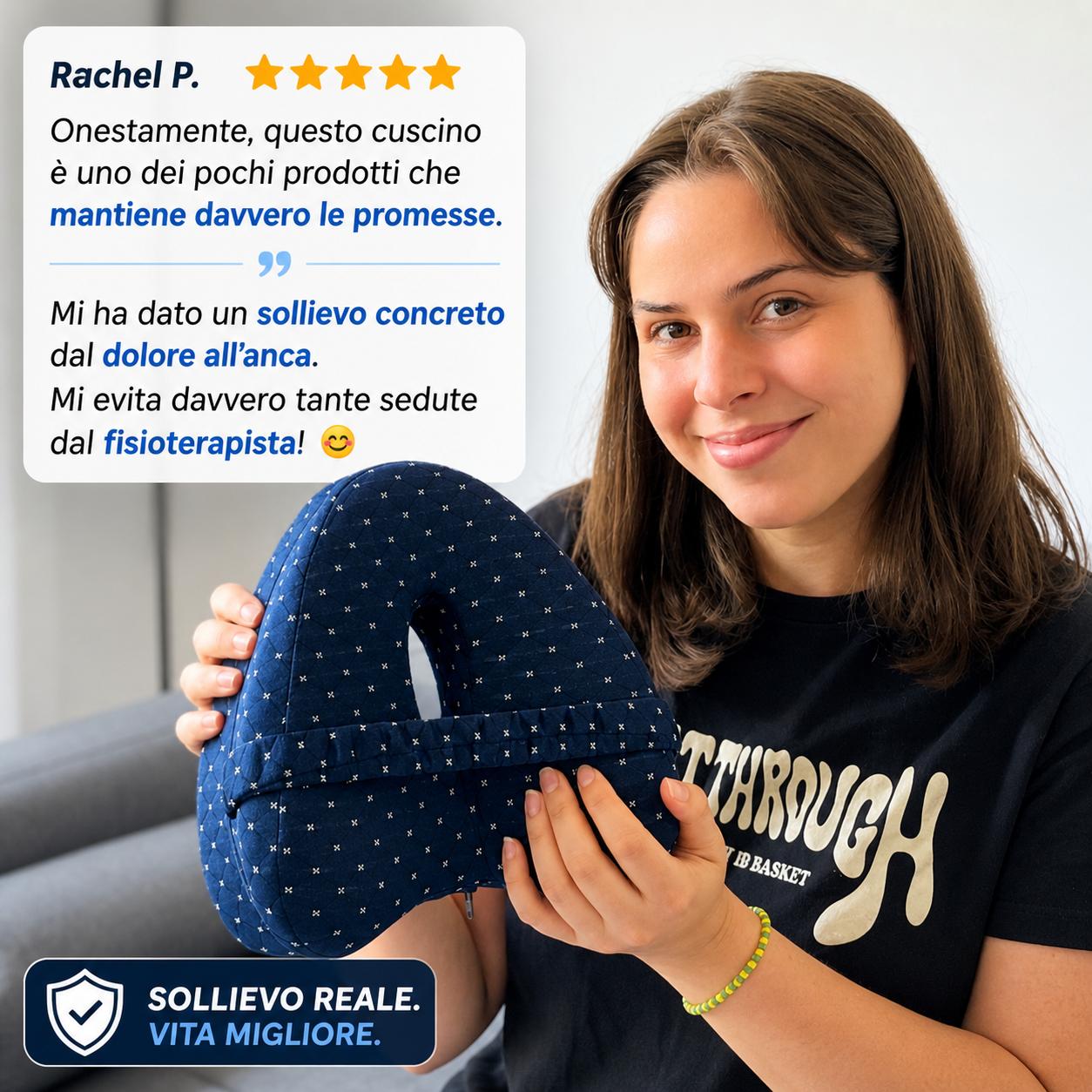 OrthoRest™ Cuscino Ortopedico — Allevia dolori a schiena, anche e nervo sciatico